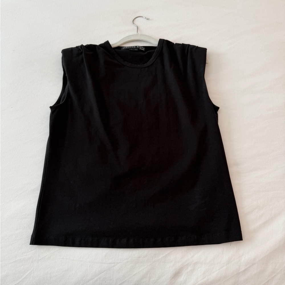 Veronica Beard Black Sleeveless Tee